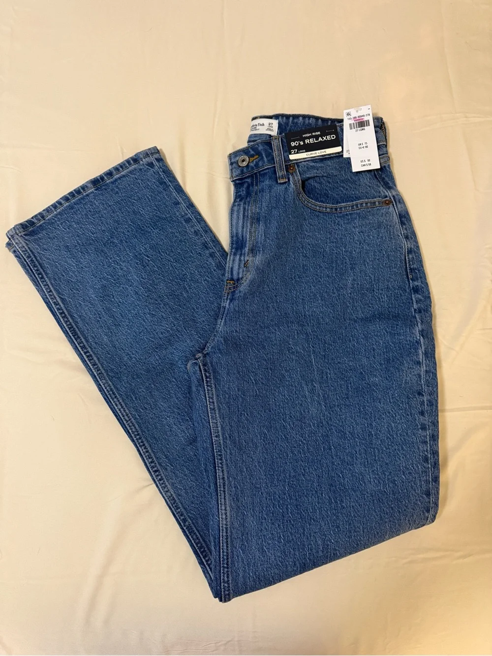 Abercrombie Curve Love 90's Relaxed Fit high rise women’s Jeans - Picture 8 of 14